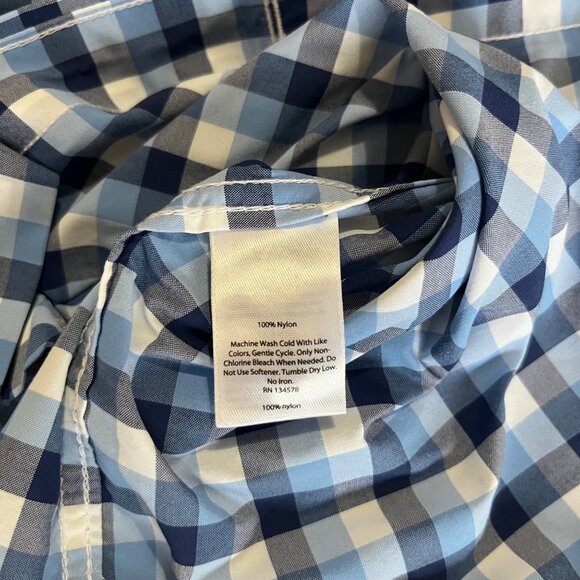 Vineyard Vines Performance Mens Plaid Button Down Tucker Shirt Size Large Nylon - Picture 4 of 4